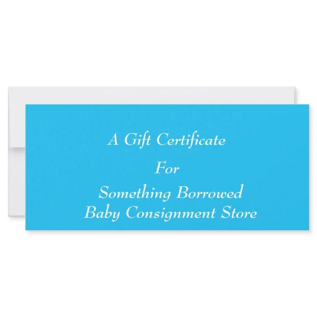 Pool Party Blue Gift Certificate Template