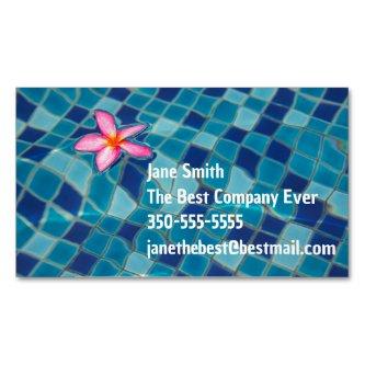 Pool party blues pink flower floating color pop  magnet