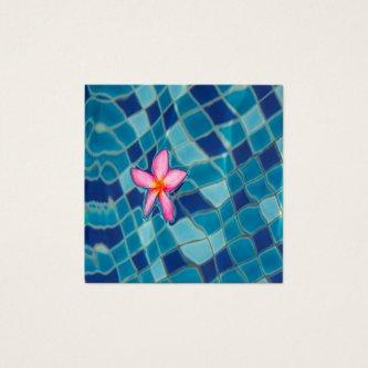 Pool party blues pink flower floating pop color