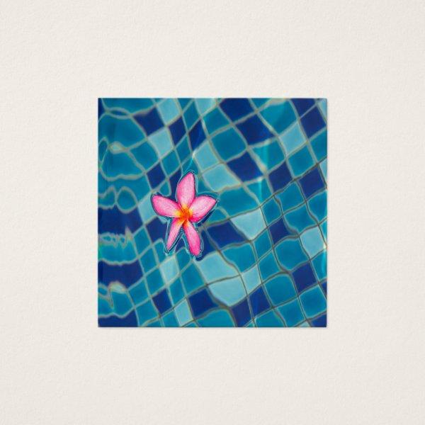 Pool party blues pink flower floating pop color