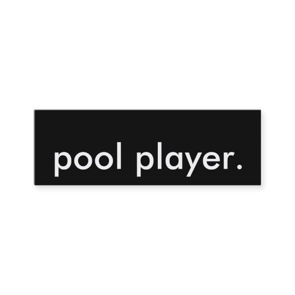 pool player. mini