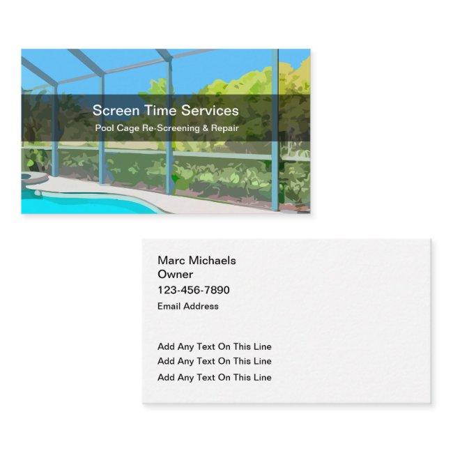 Pool Re-Screening And Repair Services