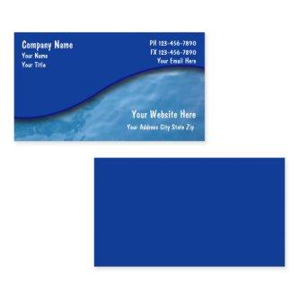 Pool Service Cards Modern Simple