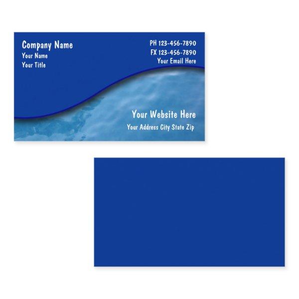 Pool Service Cards Modern Simple