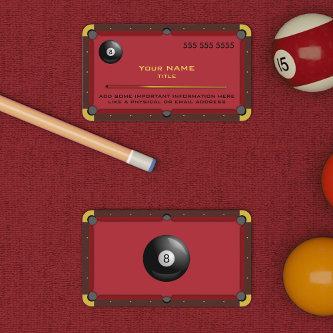 Pool Table Red