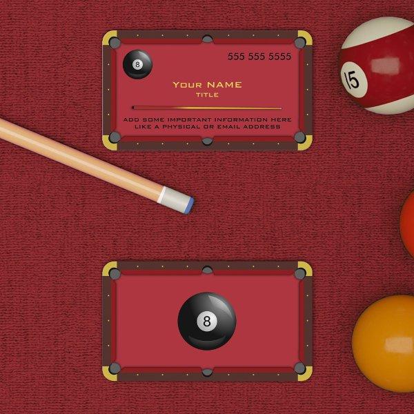 Pool Table Red