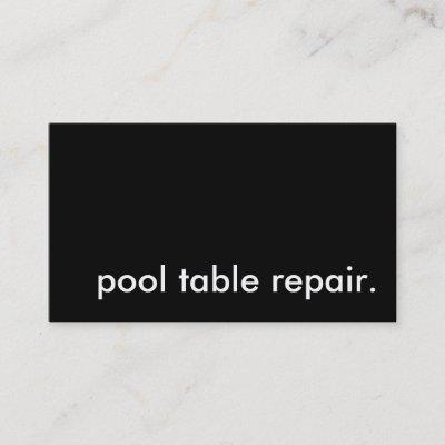 pool table repair.