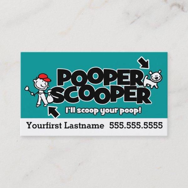 Pooper Scooper.Pet waste removal.Custom text/color