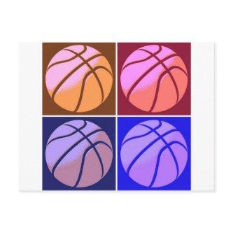 Pop Art Basketball Postcard