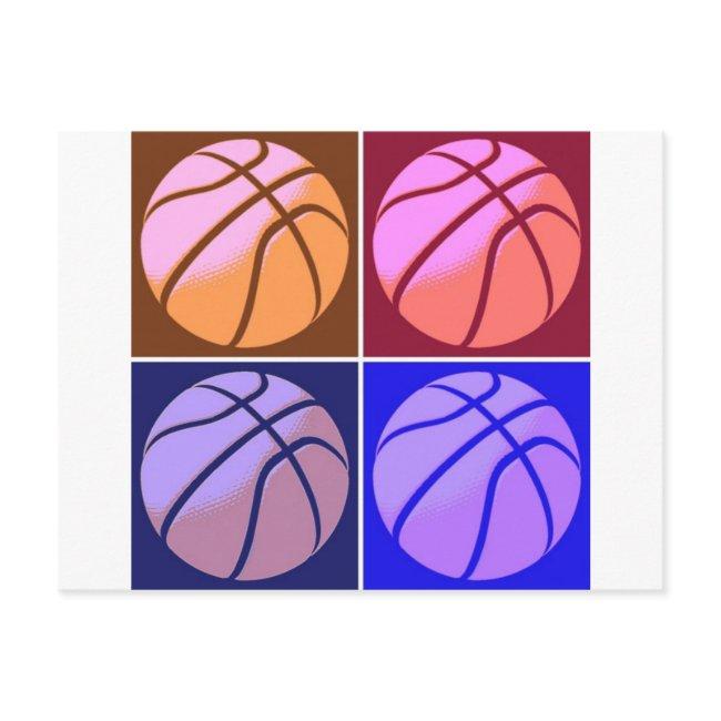 Pop Art Basketball Postcard