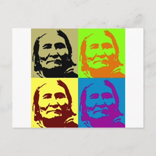 Pop Art Freedom Fighter Geronimo Postcard