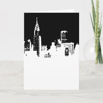 Pop Art New York City Panorama Card