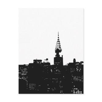 Pop Art New York Silhouette Postcard