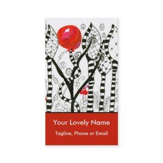 Pop of Color Red Balloon Zendoodle Fanciful Forest