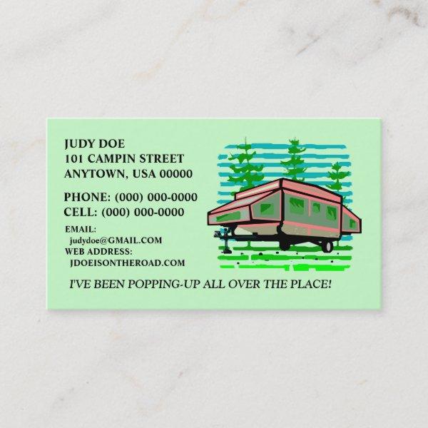POP-UP CAMPER TRAILER CONTACT OR ! CALLING CARD