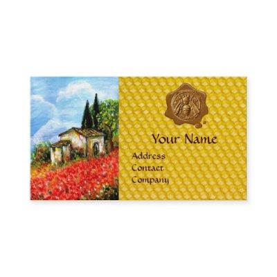 POPPIES,FLOWER FIELDS,HONEY BEE WAX SEAL,BEEKEEPER