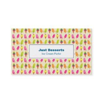 Popsicles and Ice Cream Colorful Summer Pattern