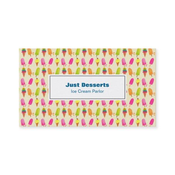 Popsicles and Ice Cream Colorful Summer Pattern