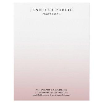 Popular Rose Gold White Modern Template Elegant Letterhead