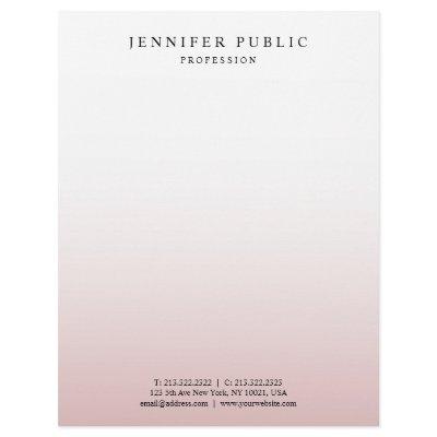 Popular Rose Gold White Modern Template Elegant Letterhead