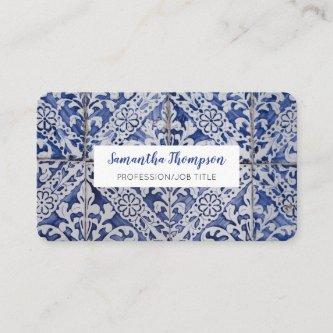 Portuguese Tiles - Azulejo Blue and White Floral