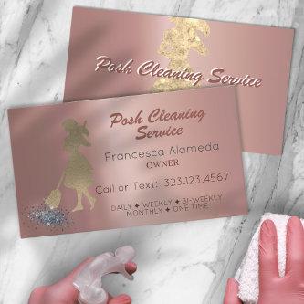 Posh Cleaning Service Metallic Rose Gold Template