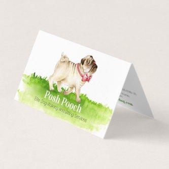 Posh pooch cute pug dog walking services business