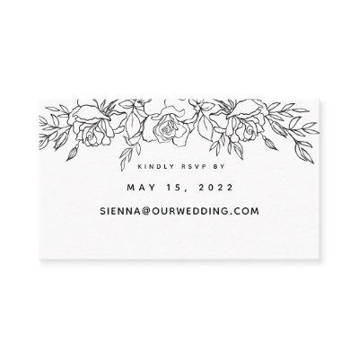 Posy Of Roses Wedding Online RSVP Card