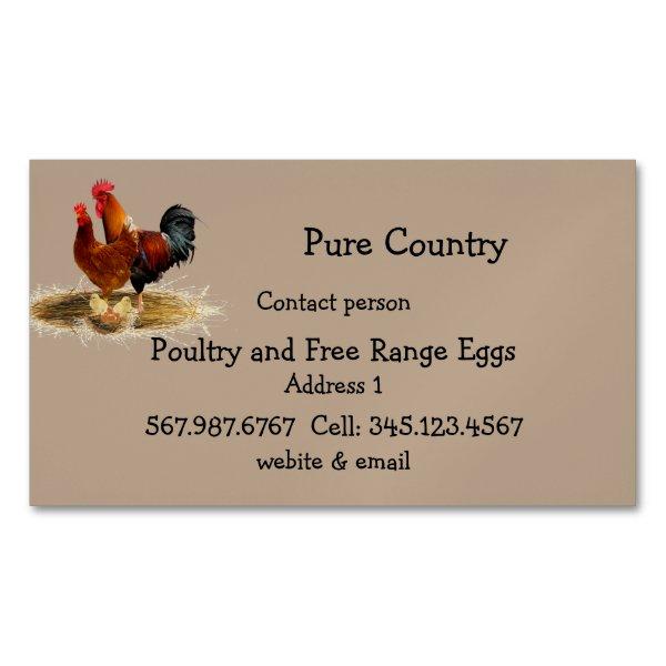 Poultry, Chicken, Eggs Free Run, Organic   Magnet