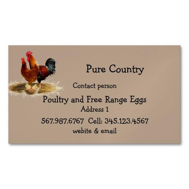 Poultry, Chicken, Eggs Free Run, Organic Magnet