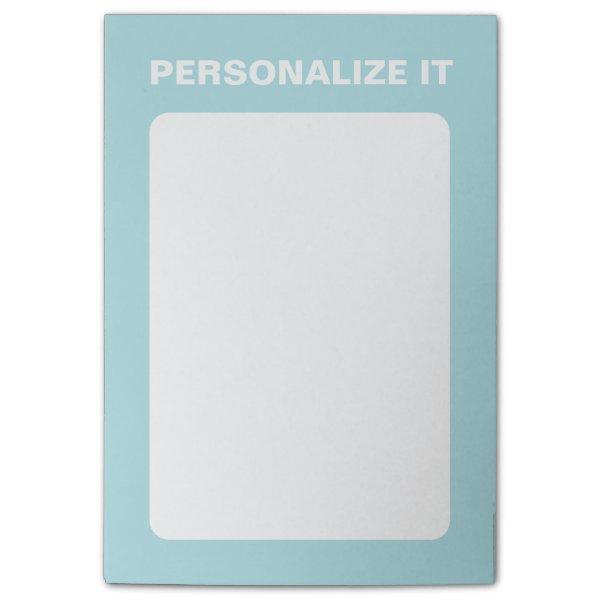 Powder Blue Modern Personalized Versatile Post-it Notes