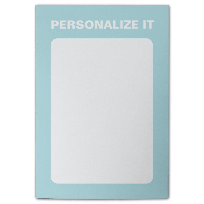 Powder Blue Modern Personalized Versatile Post-it Notes