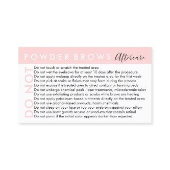 Powder Brows Avoids Advices Aftercare
