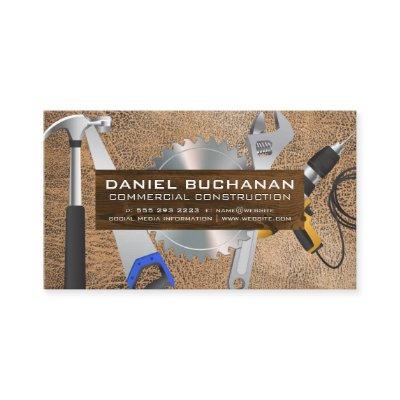 Power Tools | Wood Board | Brown Worn Leather