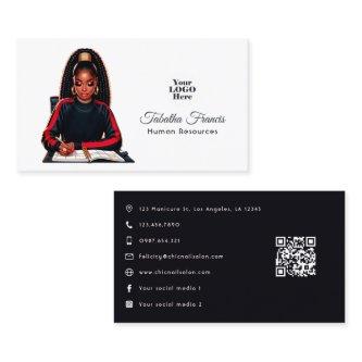 Powerful Afro Black Woman Boss Leadership Art