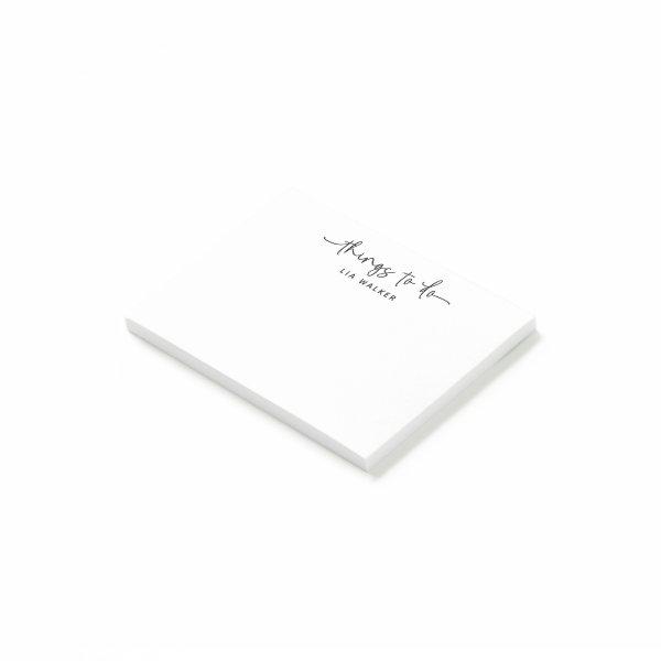 Practical Things To Do Pretty Modern Script Post-it Notes