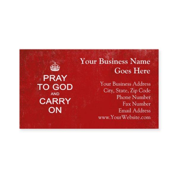 Pray to God and Carry On, Keep Calm Parody