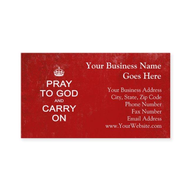 Pray to God and Carry On, Keep Calm Parody