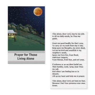 Prayer for those living alone card
