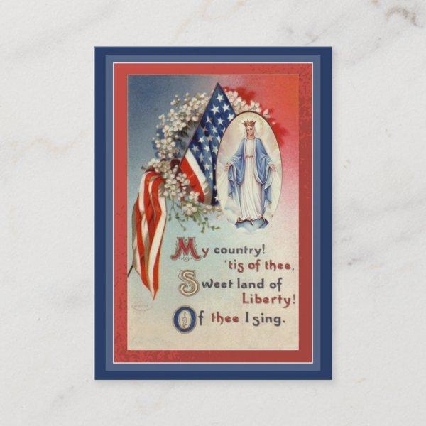 Prayer Military Blessed Virgin Mary Holy Card