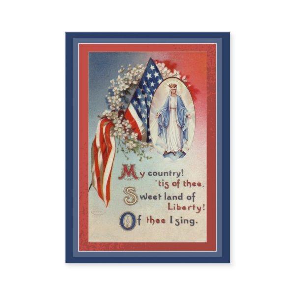 Prayer Military Blessed Virgin Mary Holy Card