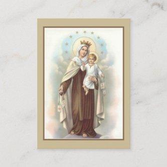Prayer to Our Lady of Mount Carmel Holy Card