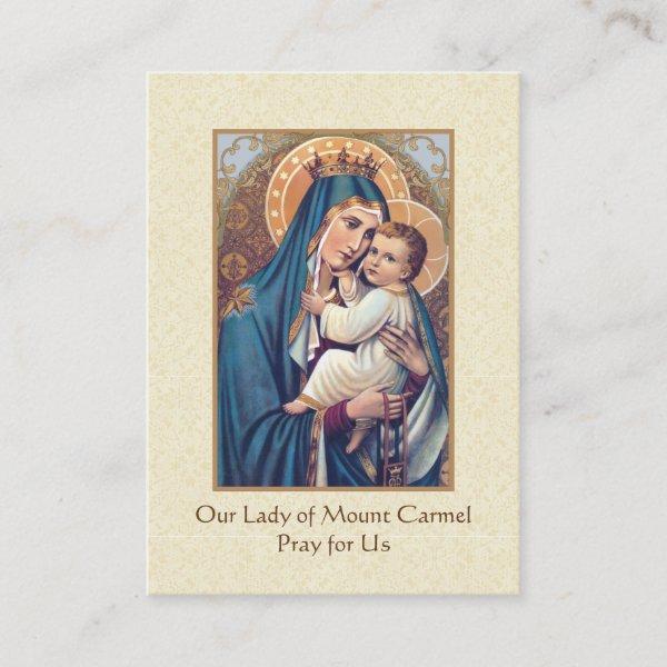 Prayer to Our Lady of Mount Carmel Holy Cards