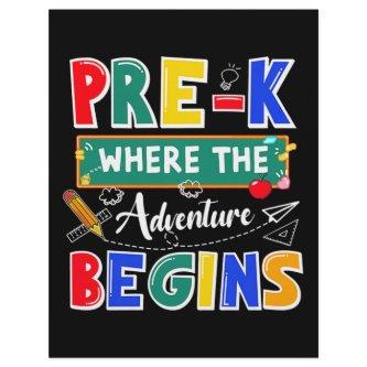 Pre-K Where The Adventure Begins Funny School Letterhead