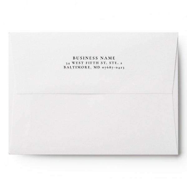 Pre Printed Return Address Business Envelope