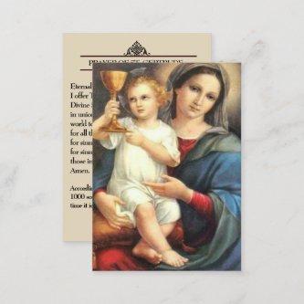 Precious Blood  St. Gertrude Prayer Holy Cards