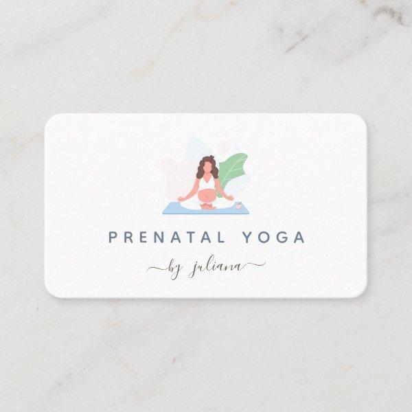 Pregnant Woman Yoga Instructor Minimalist Bohemian