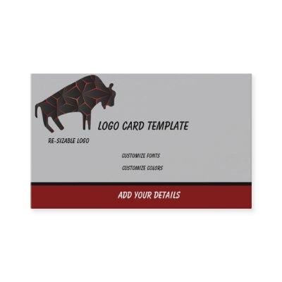 Prehistoric Animals Bull BIson Logo