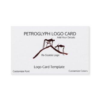 Prehistoric Petroglyph Animals - Symbol Logo