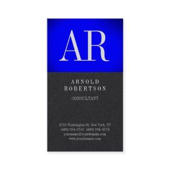 Premium Black Blue Trendy Monogram Plain